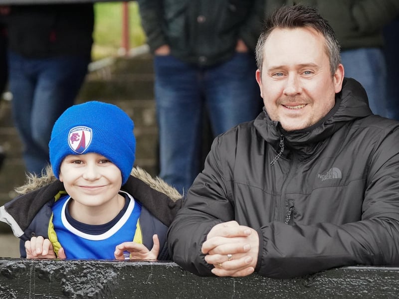 Chesterfield fans before the game at Chorley on 7th March 2020. Who can you spot?