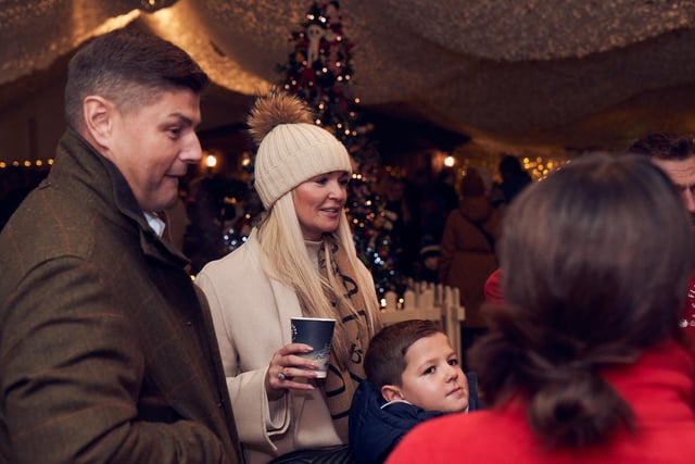Jennifer Ellison, actress and former glamour model visited the Santa's Village with her husband and professional boxer Rob Tickle. (CREDIT: TOM PITFIELD)