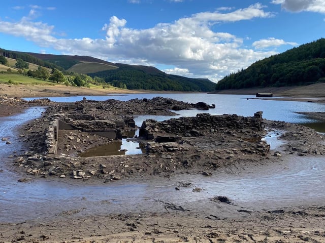 The water levels at Ladybower Reservoir remain much lower than they usually would be at this time of the year.
