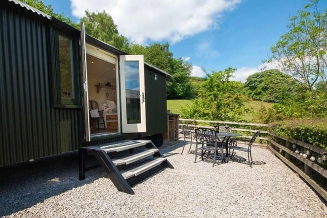 Tucked away at the end of a no-through road with stunning views of the Hope Valley, this spacious and bright handcrafted shepherd’s hut is a rural retreat for two guests. Haddy's Hut  benefits from modern day comforts including a wood burning stove, en-suite bathroom, handmade kitchen with full size hob, underfloor heating, wi-fi and a combined TV and DVD player. Relax with a  book on the patio and warm up by the fire pit when the temperature drops. Good availability from March onwards.