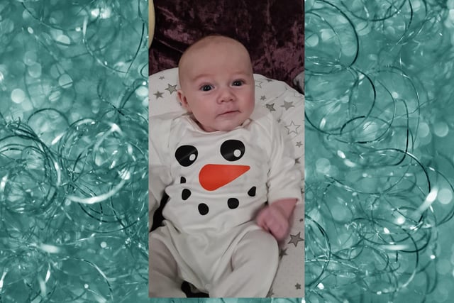 Do you want to build a snowman? David is just 8 weeks old.