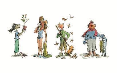 An illustration by Quentin Blake which appears in John Yeoman's book All The Year Round. Image copyright of Quentin Blake.