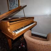 The grand piano in the Chesterfield Hotel building.