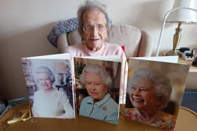 Florence Chettle, who lives in Barnfield nursing home at Holmewood, received a card for her diamond wedding anniversary, her 65th wedding anniversary and for her 100th birthday from Her Majesty The Queen.