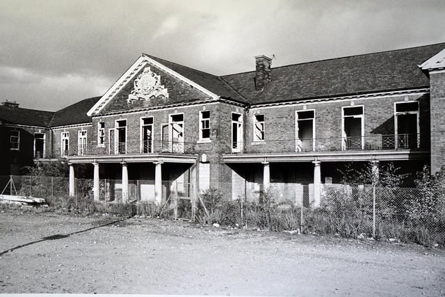 The derelict Eastwood ward at the old Chesterfield Royal Hospital in 1995