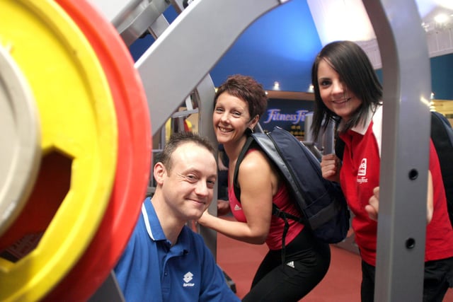 David and Karen Mitchell trained at Fitness First for their National 3 Peak Challenge in 2006. Also pictured is Louise Orrill, fitness consultant.