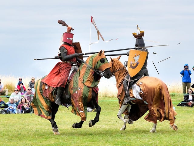 A legendary joust at Bolsover Castle will feature four lance-wielding knights in armour on horseback, fighting to defend their reputation.  A living history camp, jester and traditional music will add to the fun. This special attraction runs until August  31, from 10am until 5pm. Tickets £15.84 (adult), £14.26 (senior), £7.87 (child)  Book at  www.english-heritage.org.uk/visit/whats-on/bolsover-castle-legendary-joust-29-to-31-aug (photo: Brian Morris/English Heritage Trust)
