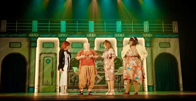Menopause The Musical 2 docks at Chesterfield's Winding Wheel Theatre on February 16, 2023.
