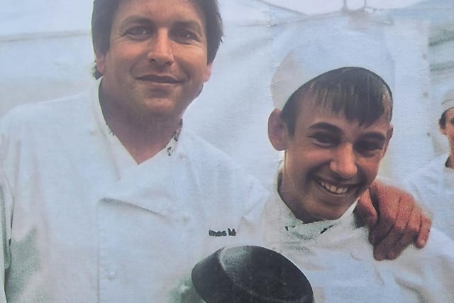 John Anthony McNeice said: “Derbyshire food and drink fair (Bolsover Castle) 2003/2004 cooking competition (I won) James Martin was the judge.”