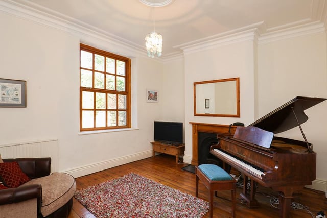 The music room has space for a piano.