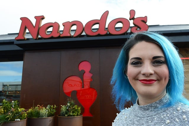 Hartlepool's new Nando's was officially opened by 'superfan' Kathryn Dixon who won a competition on Facebook to do the honours and eat for free with two pals.
