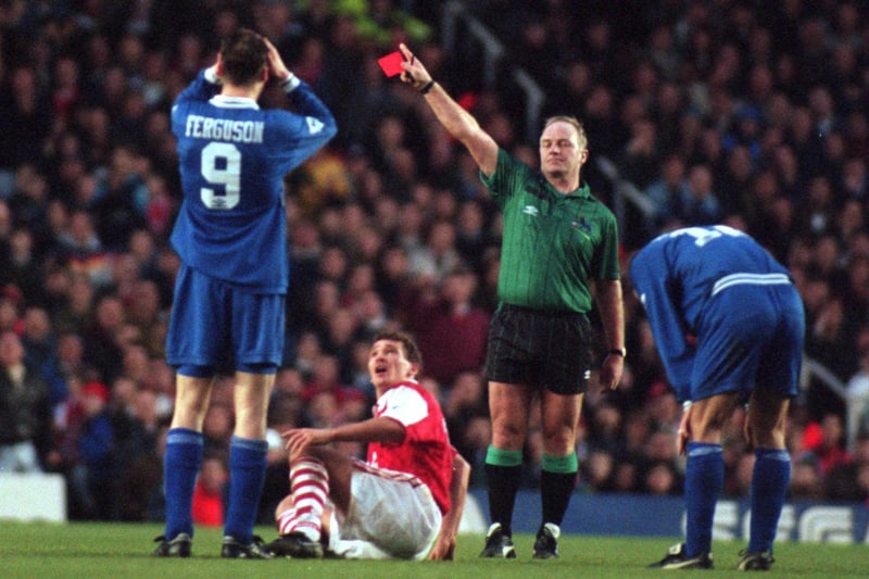 Yellow cards: 1678. Red cards: 98. Close, but not cigar for Everton - not that it's a title any club particularly wants. Naughty boys across the board for the Toffees, with the skulduggery of big Duncan Ferguson going a long way to securing their position.