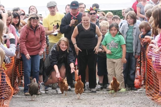 World Championship Hen Racing on a 30ft course takes place in the car park at the Barley Mow, Bonsall, on August 5 from 12 noon. There will be a barbecue, beer festival and live music from psychedelic ska punk pirates The Galivantes. Free, fun and family-friendly.