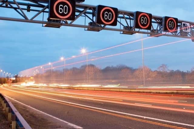 A stretch of  'smart motorway'.