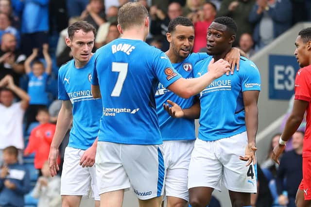 Chesterfield can secure a play-off place this weekend.