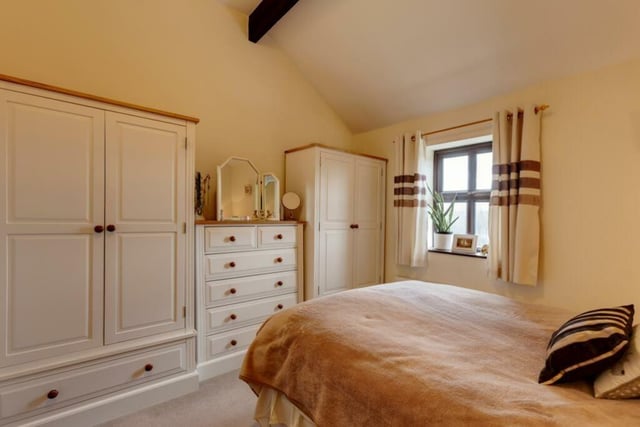 The two bedrooms in the cottage are on the first floor where there is also a shower room.