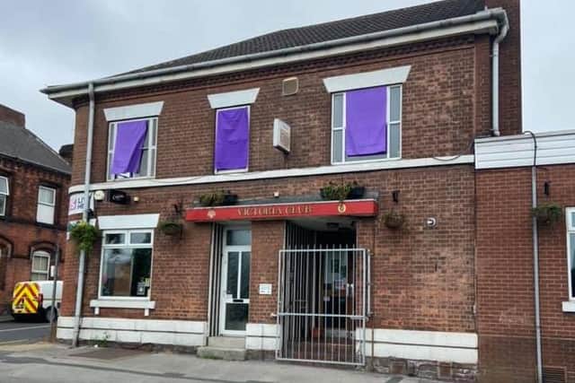 Chesterfield's Victoria Club pays tribute to Gracie Spinks. Image: Victoria Club, via Facebook.