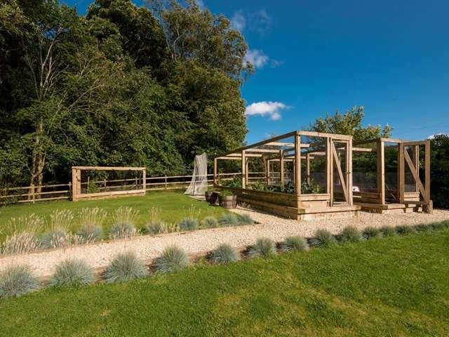 The private garden also has a vegetable plot.