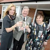 Harron Sales Executive Adele Hill, Councillor Martin Thacker, and Helen Robinson, Senior Sales Manager for Harron Homes North Midlands