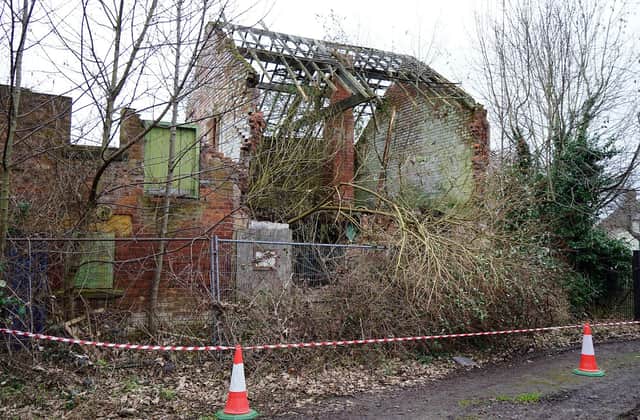 The derelict building off Walton Road in Chesterfield