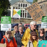 Climate protest protest at County Hall, Matlock