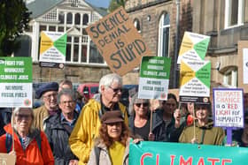 Climate protest protest at County Hall, Matlock