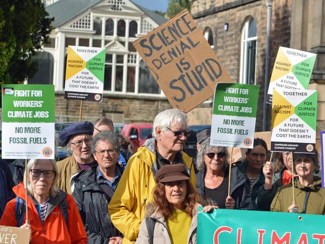 Climate protest protest at County Hall, Matlock