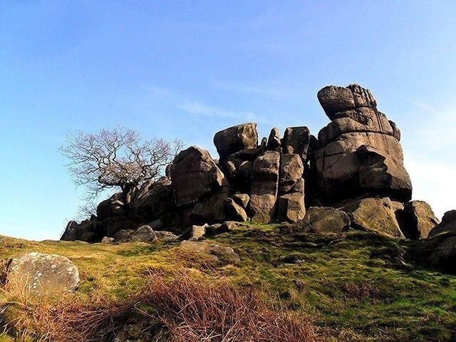 The circular route around Robin Hood’s Stride - at around 2.7 miles - is a lovely walk near the Peak District town of Bakewell.