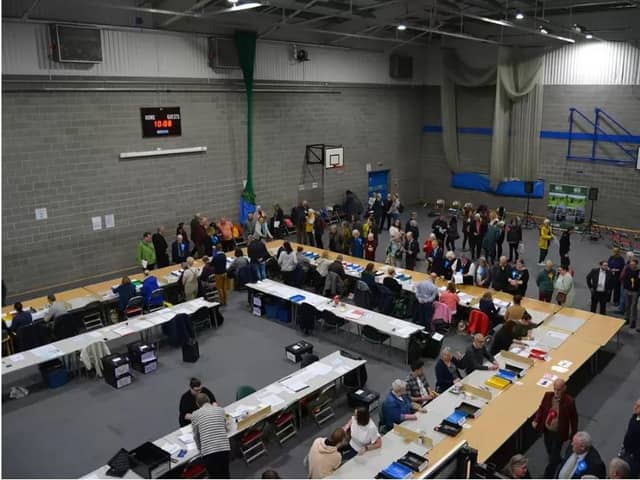 Wirksworth Leisure Centre local elections count.