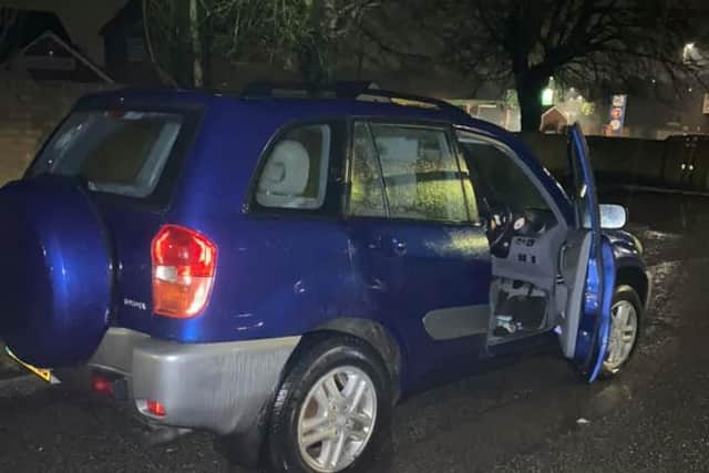 Officers stopped the vehicle while they were driving back to Clay Cross.