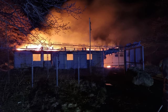 Derbyshire Fire and Rescue Service believe the blaze was started deliberately