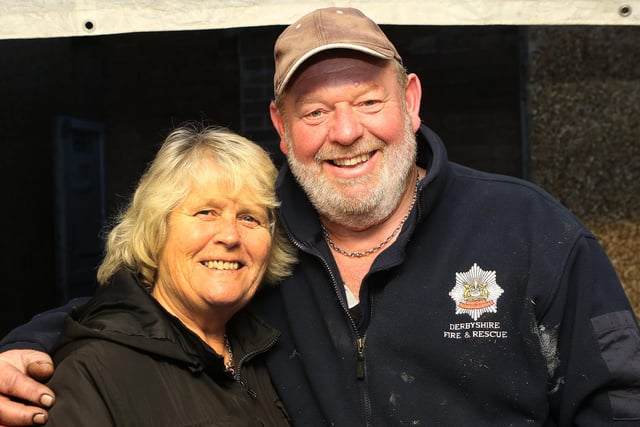 Barbara and Colin Grindy organisers of the Sterndale Moor bonfire pictured in 2015