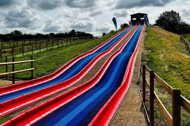 Mega Slide Mountain the UK's longest outdoor mega slide in the UK