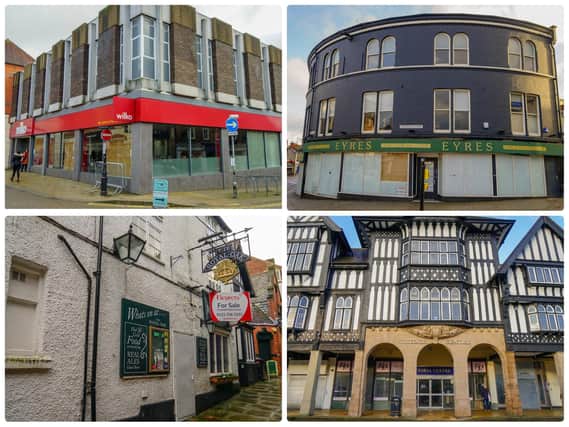 These are some of the buildings currently lying empty across Chesterfield town centre.
