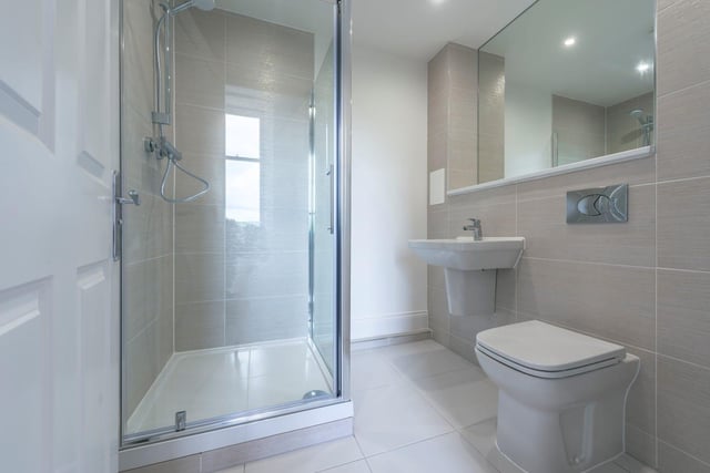 The modern en suite shower room.