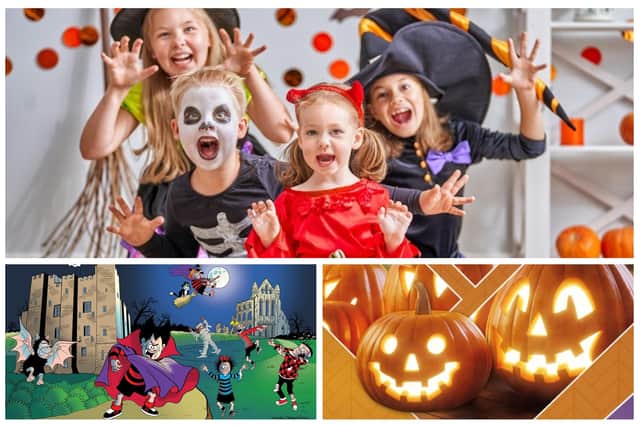 Halloween fun at Chesterfield Studios (photo: Destination Chesterfield), a Beano-inspired trail at Bolsover Castle (photo: English Heritage),  free pumpkins and a witches trail at Chesterfield's Vicar Lane shopping centre are among the half-term holiday attractions.