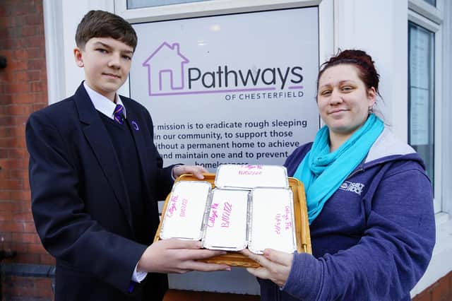 Chesterfield teen donates home cooked food to Pathways. Henri Maris is a year 9 student at Outwood Academy, Newbold. He's volunteering to donate home cooked food as part of The Duke of Edinburgh Award.