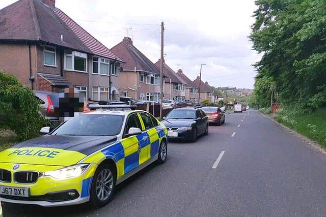 Police target speeding drivers in Tupton, near Chesterfield.
