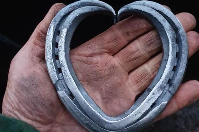 The challenge is for farriers and blacksmiths to create a heart out of old metal scraps using only one heat.