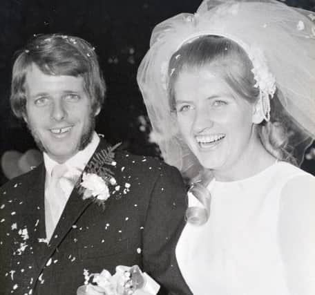 David and Bridget Pugh on their wedding day 50 years ago.