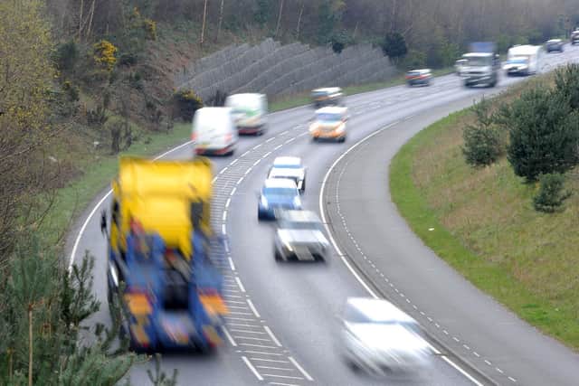One lane has been shut off on the A38 northbound between the junctions with the A610 and the A61 Alfreton.