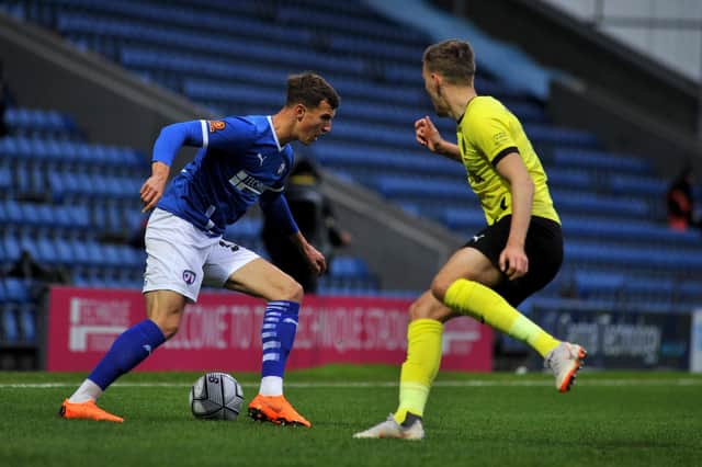 Jordan Cropper scored Chesterfield's equaliser against Stockport County - his first goal of the season.