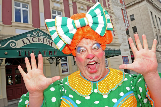 A 'pop-up' panto has been streamed online from the Crucible Theatre this festive season, starring Sheffield's familiar dame Damian Williams, pictured - but the pantomime originally planned for 2020 at the neighbouring Lyceum venue, Sleeping Beauty, has been pushed back to Christmas 2021.