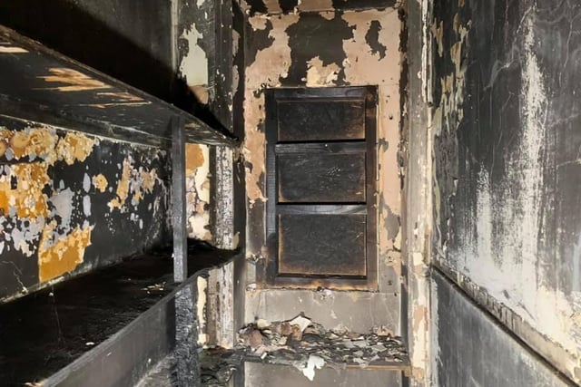 There is extensive fire damage inside the old Durham Ox pub (pic: Dare To Tread)
