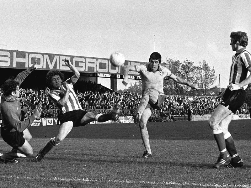 Stags v Sunderland in October 1977 - Ernie Moss.