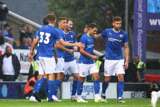 Chesterfield took the lead against Sheffield Wednesday in Drew Talbot's testimonial. Picture: Tina Jenner.