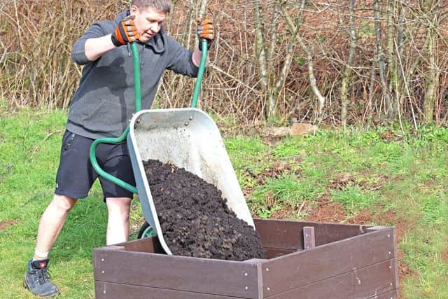 The new TDP raised bed, made from recycled plastic bottles, is frost free and rot free.
