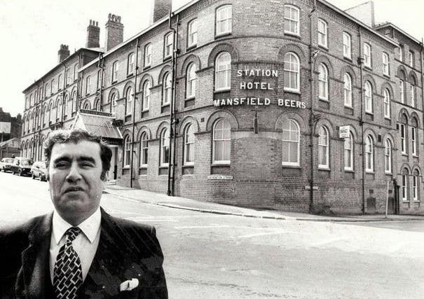 Former owner of the premises, Abraham Bejerano outside Chesterfield Hotel, formerly called the Station Hotel.