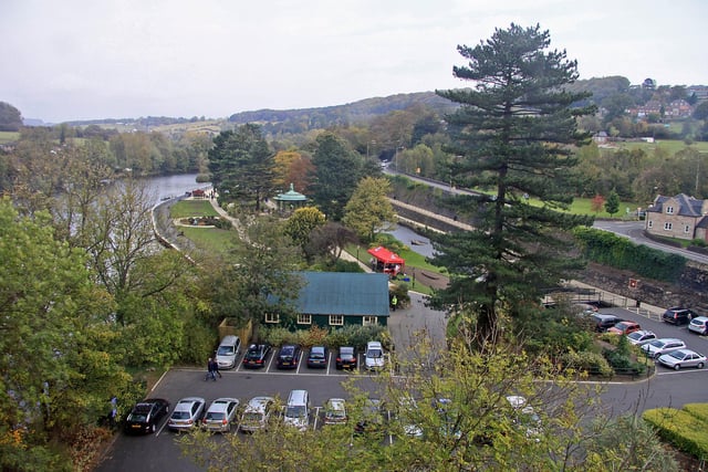 A view of the River Gardens from the East Mill.