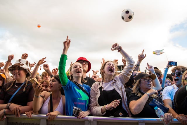 Happy crowd is captured in this photo by Joe Burke.
